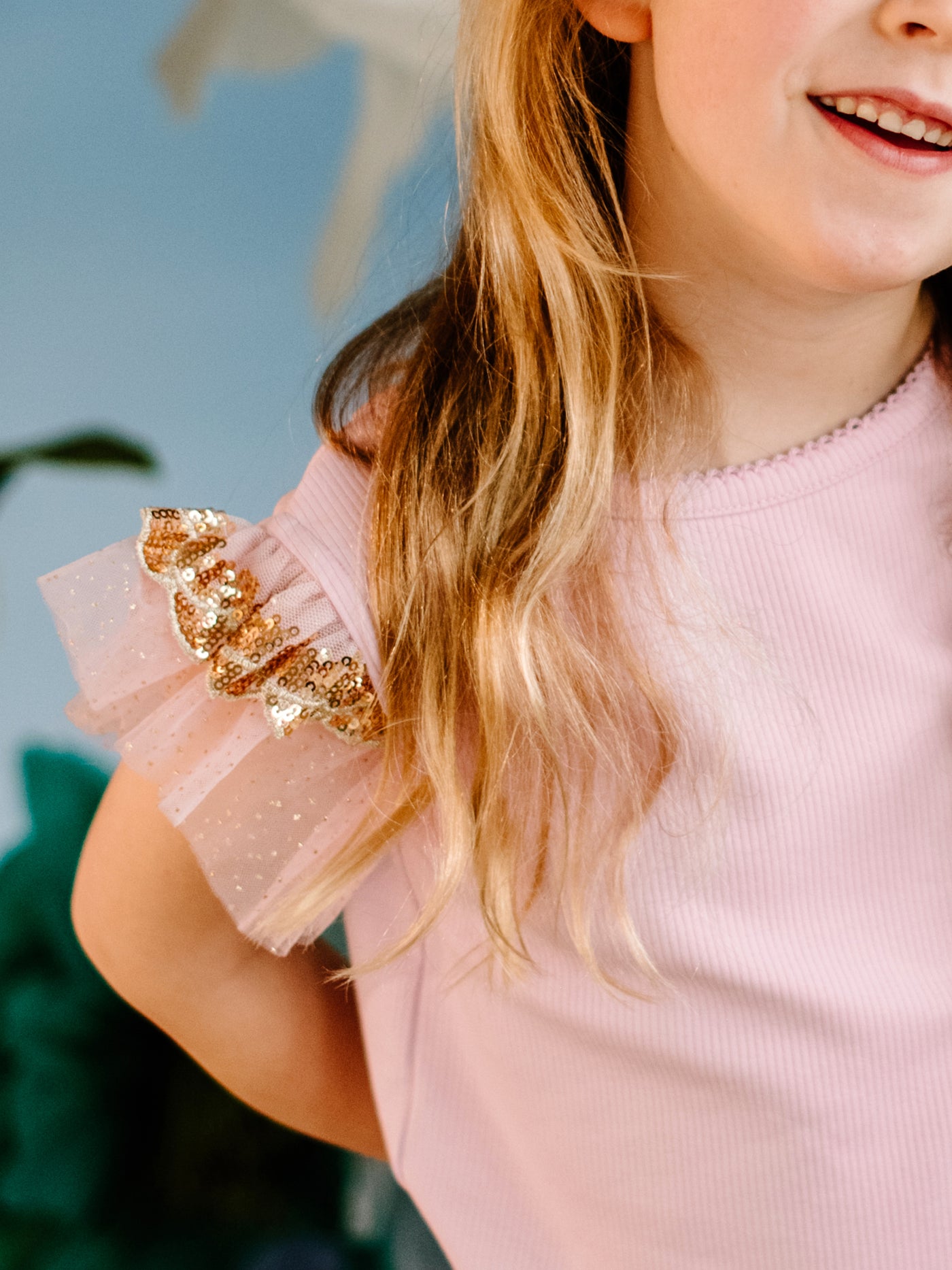 Heavenly Frill Top - Pink Lavender