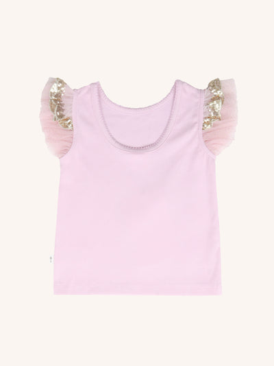 Heavenly Frill Top - Pink Lavender