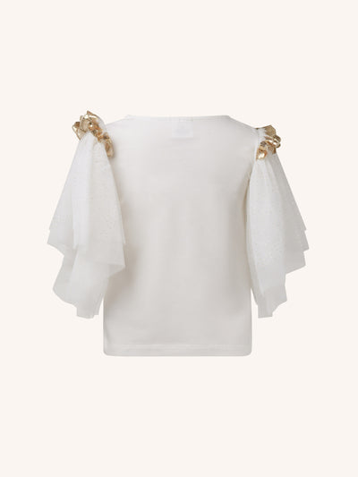 'All my Hearts' Butterfly Top - Snow
