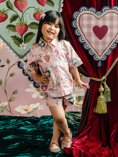'All my Hearts' Amore Shirt - Parfait Pink