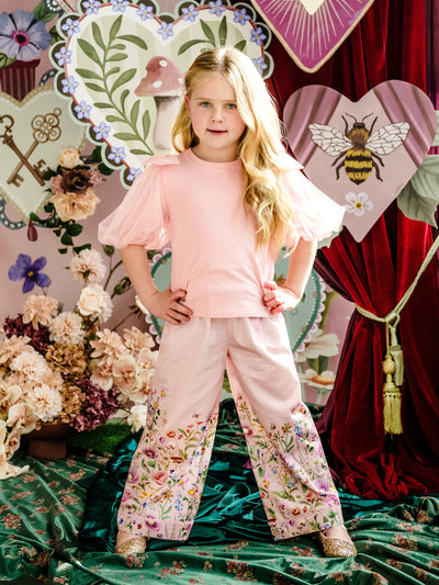 'All my Hearts' Pearla Top - Strawberry Cream