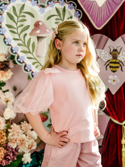 'All my Hearts' Pearla Top - Strawberry Cream