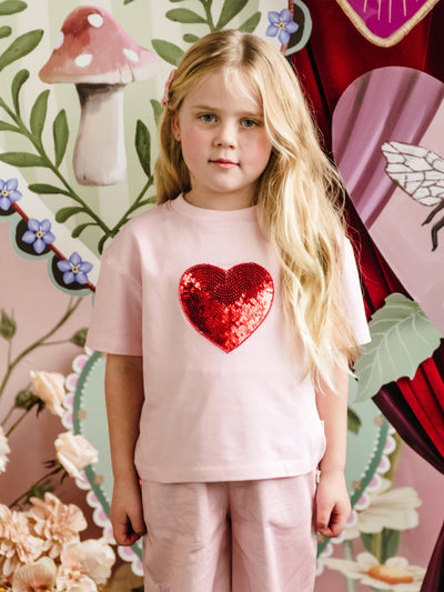 'All my Hearts' Heartbeat Top - Strawberry Cream