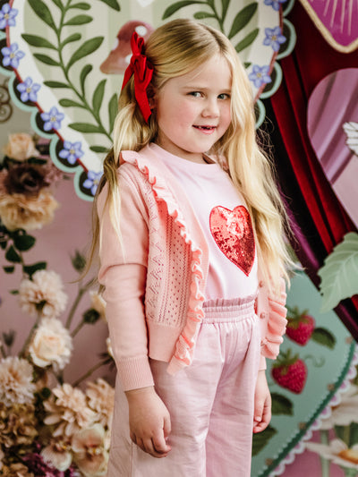 'All my Hearts' Heartbeat Top - Strawberry Cream