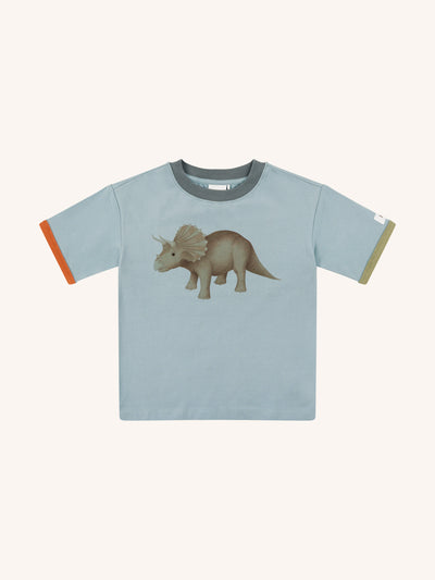 'Prehistorica' Creston Tee - Dusty Teal