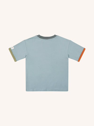 'Prehistorica' Creston Tee - Dusty Teal