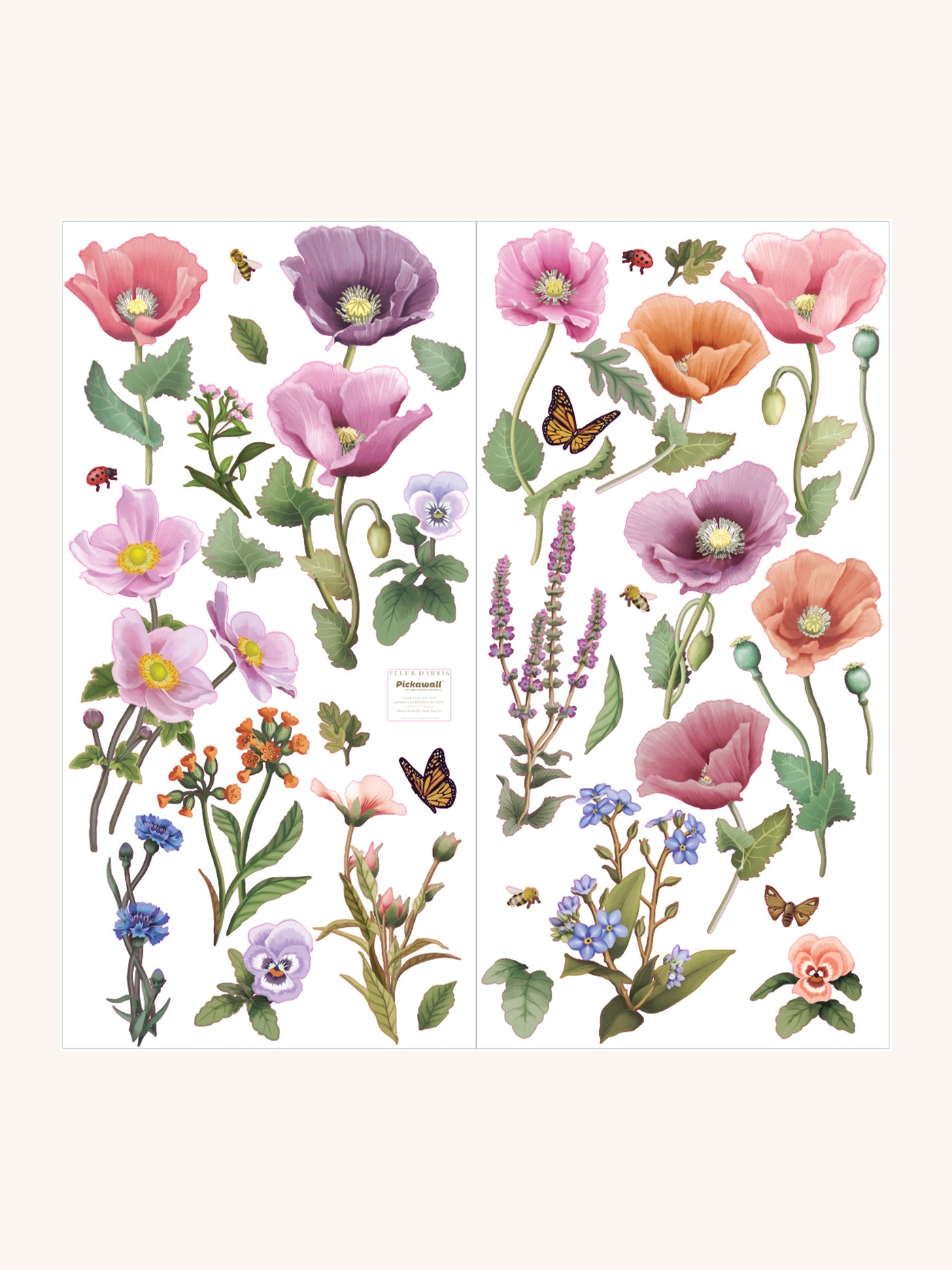 'Garden of Dreams - Flowers' Decals by Fleur Harris X Pickawall