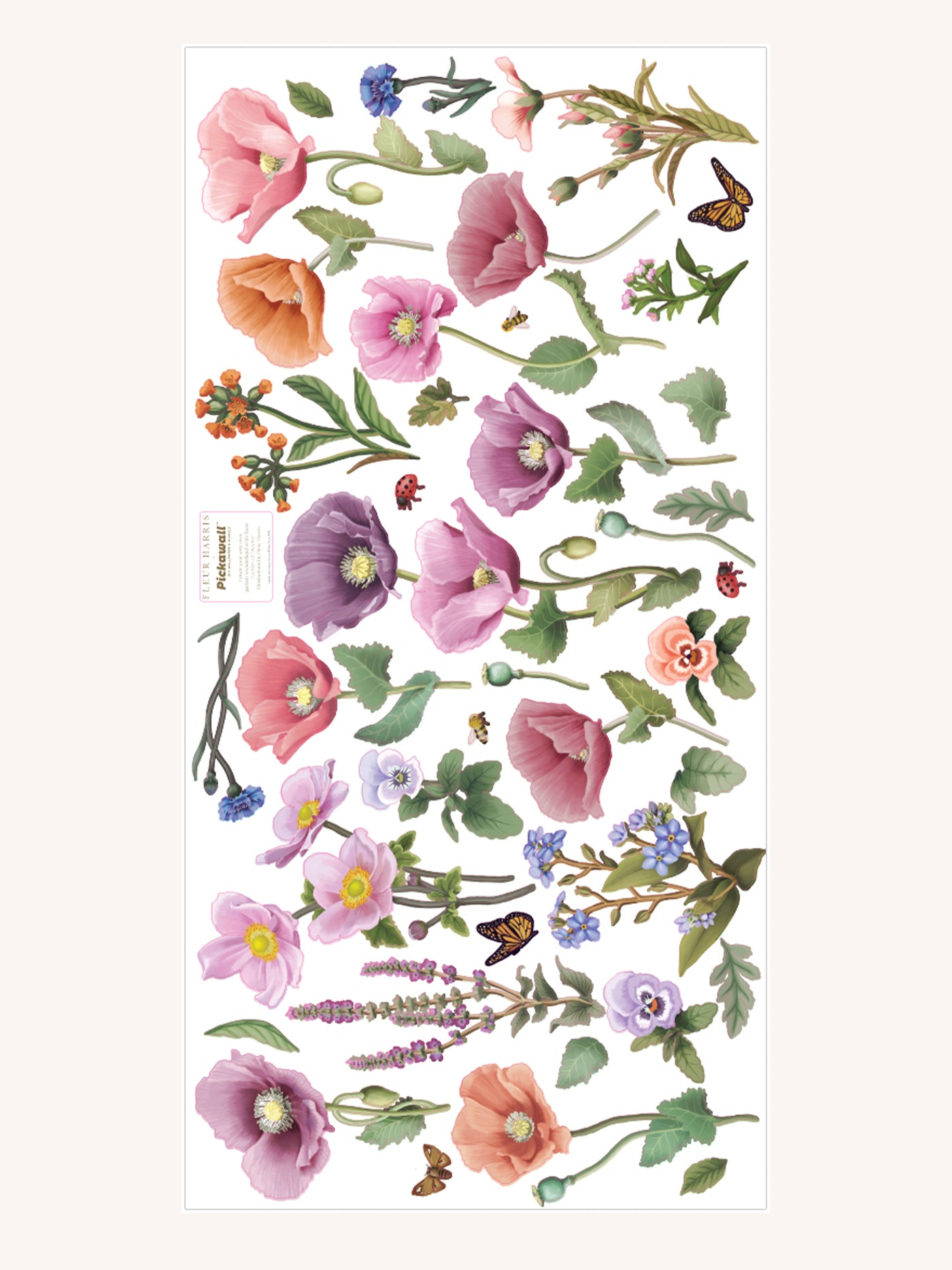 'Garden of Dreams - Flowers' Decals by Fleur Harris X Pickawall