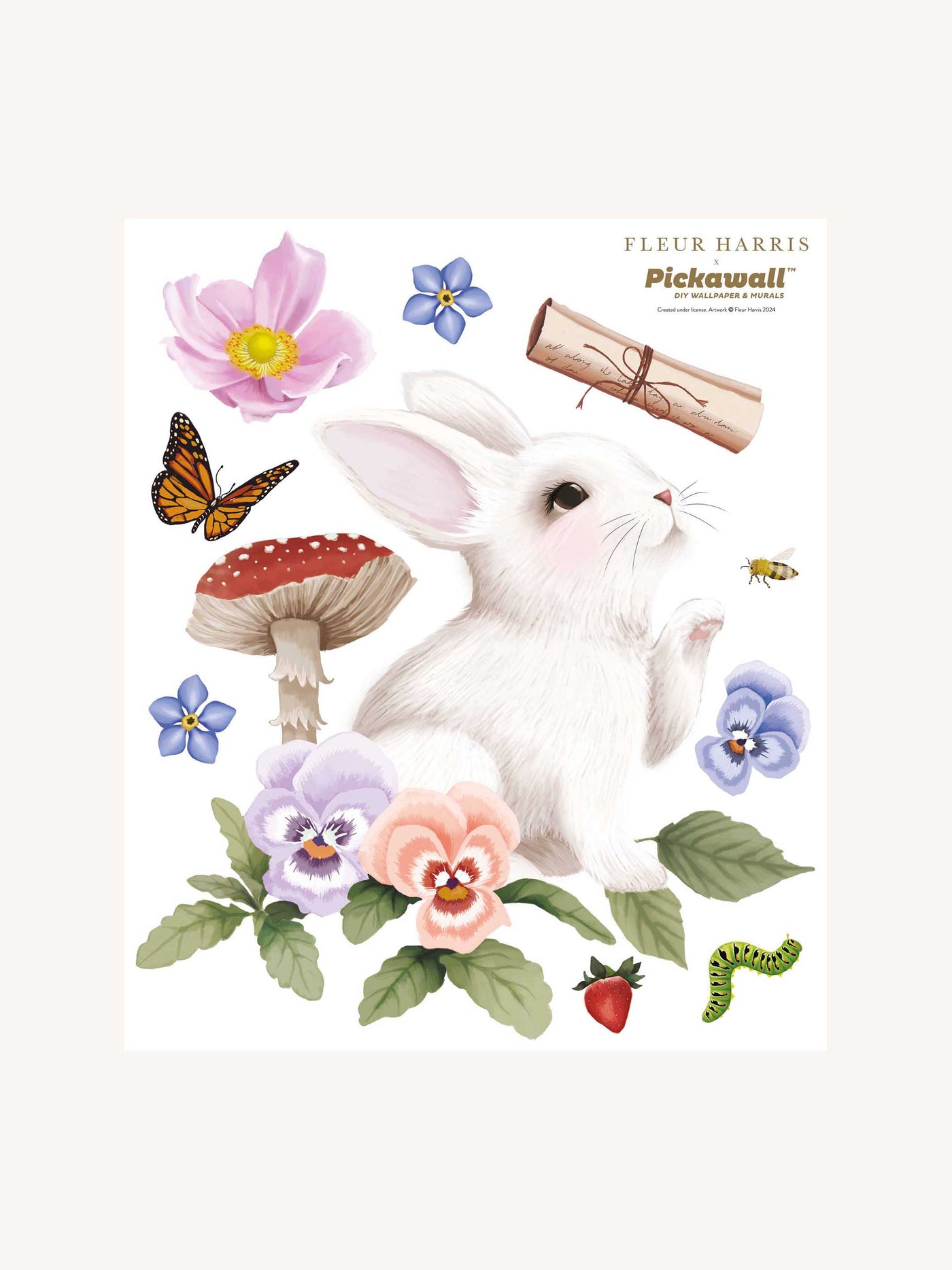 'Garden of Dreams - Bunny' Decals by Fleur Harris X Pickawall