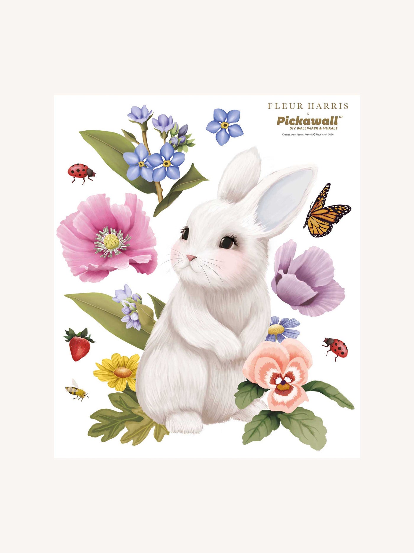 'Garden of Dreams - Bunny' Decals by Fleur Harris X Pickawall