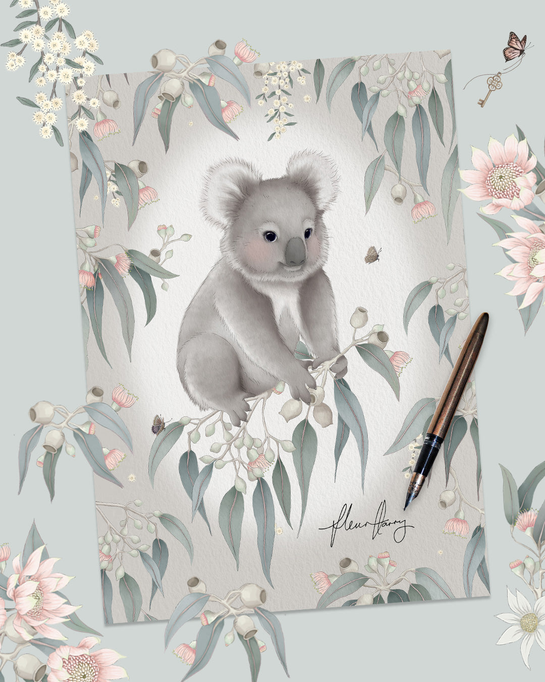 Hand-Signed Artwork Print - 'Bush Babies' Koala