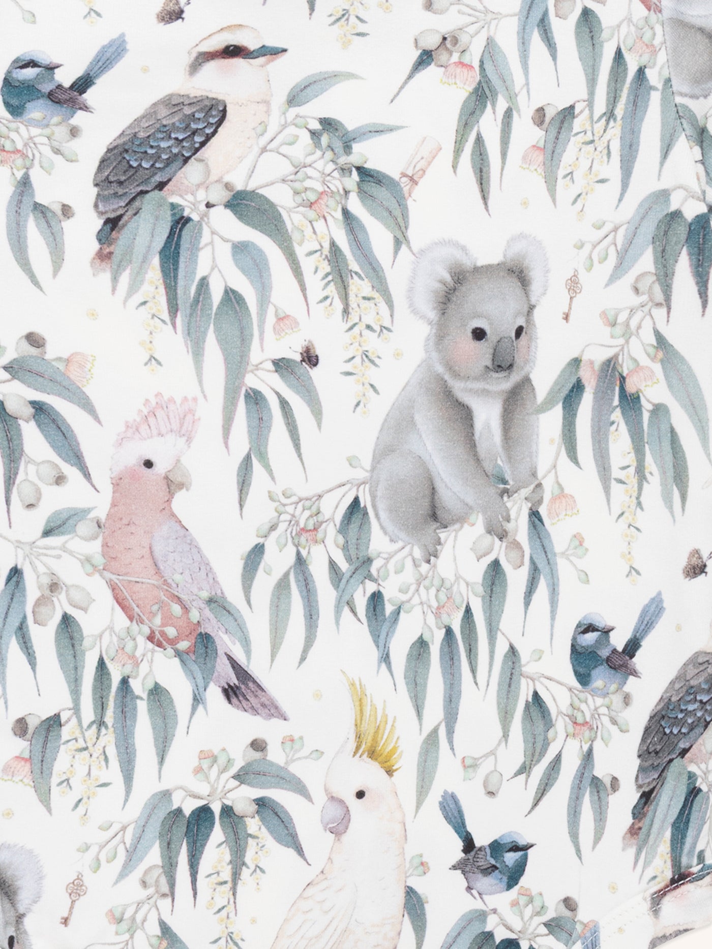 'Bush Babies' Australia Bush Bodysuit - Bush Babies Gardenia