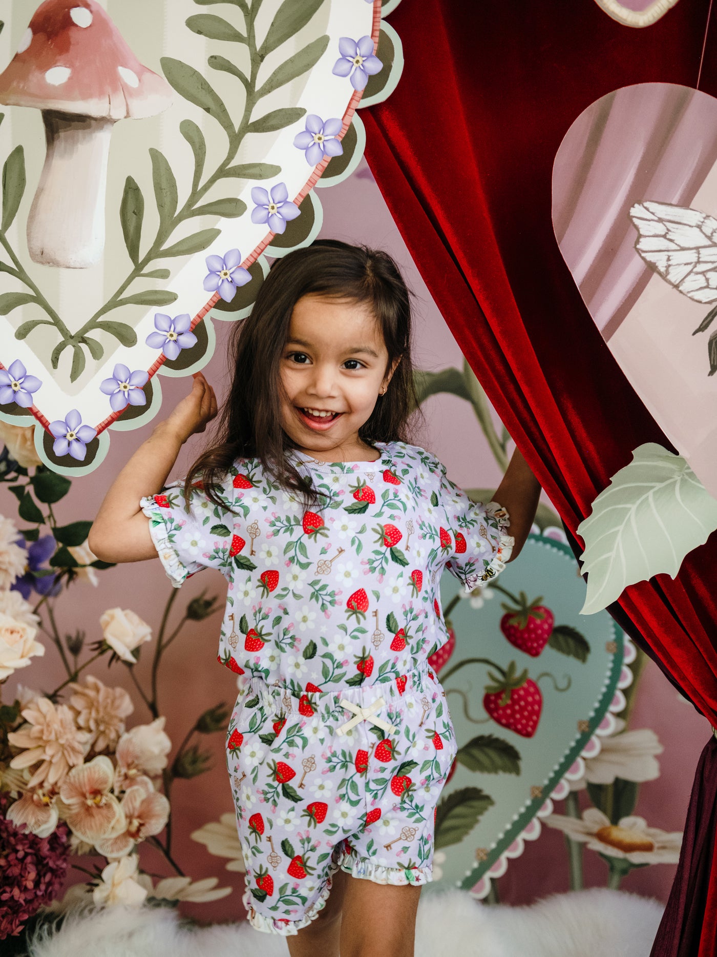 'Hearts Floral' Admire Sleep Set - Violet