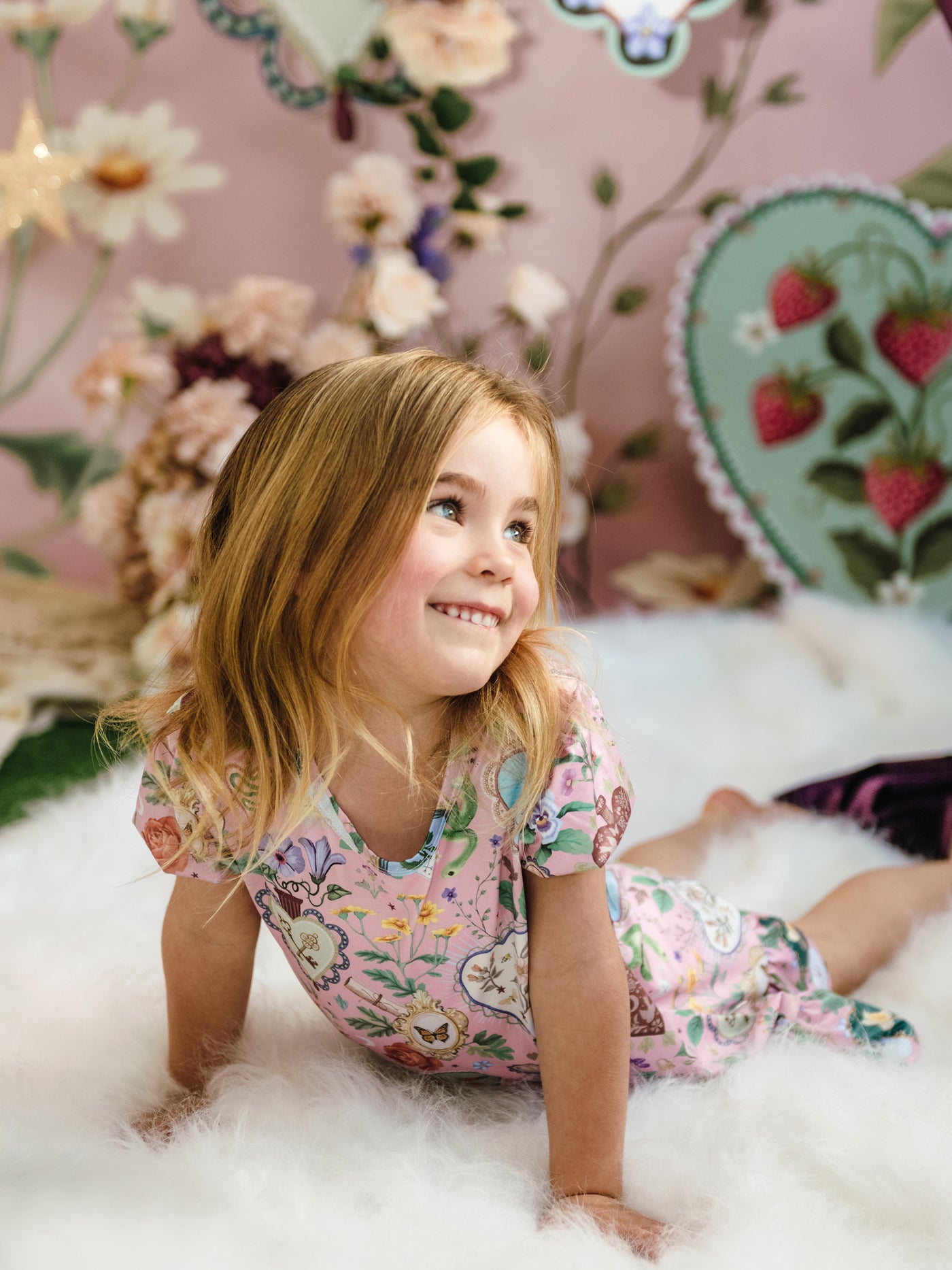 'All my Hearts' Plume Nightie - Parfait Pink