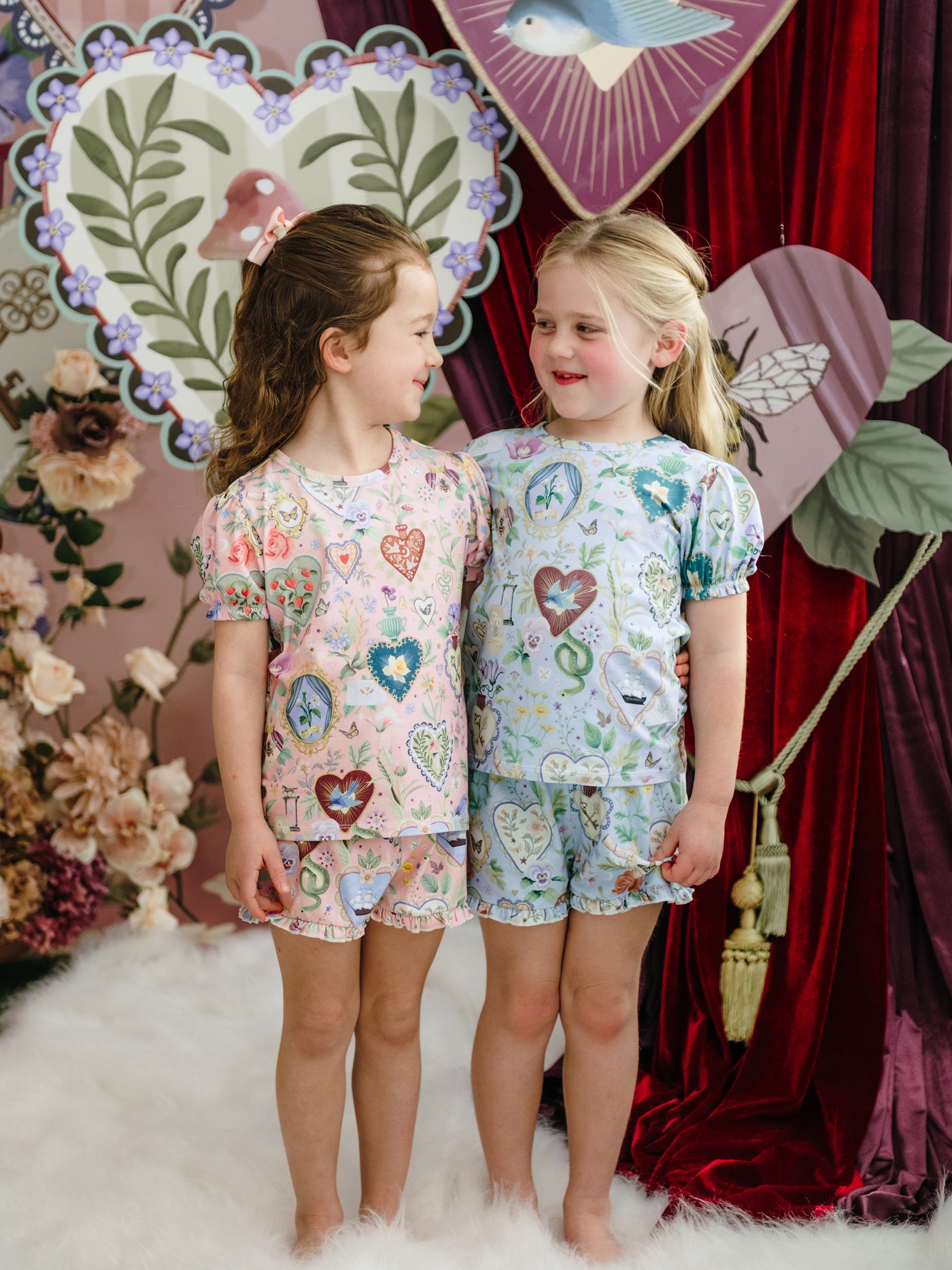 'All my Hearts' Plume Sleep Set - Powder Blue