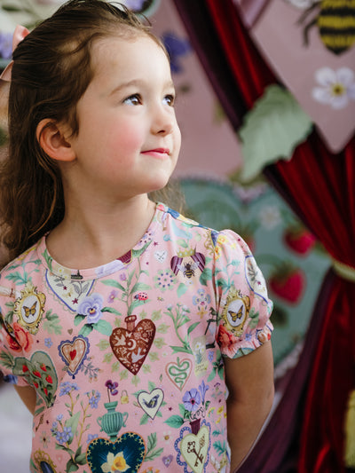 'All my Hearts' Plume Sleep Set - Parfait Pink