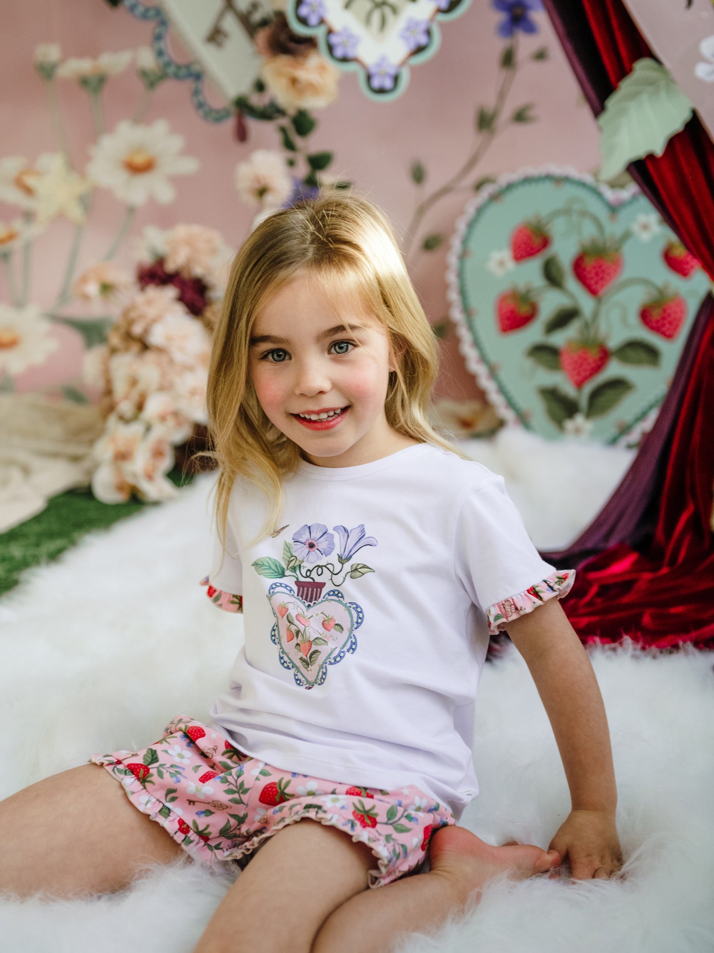 'Hearts Floral' Admire Sleep Set - Pink