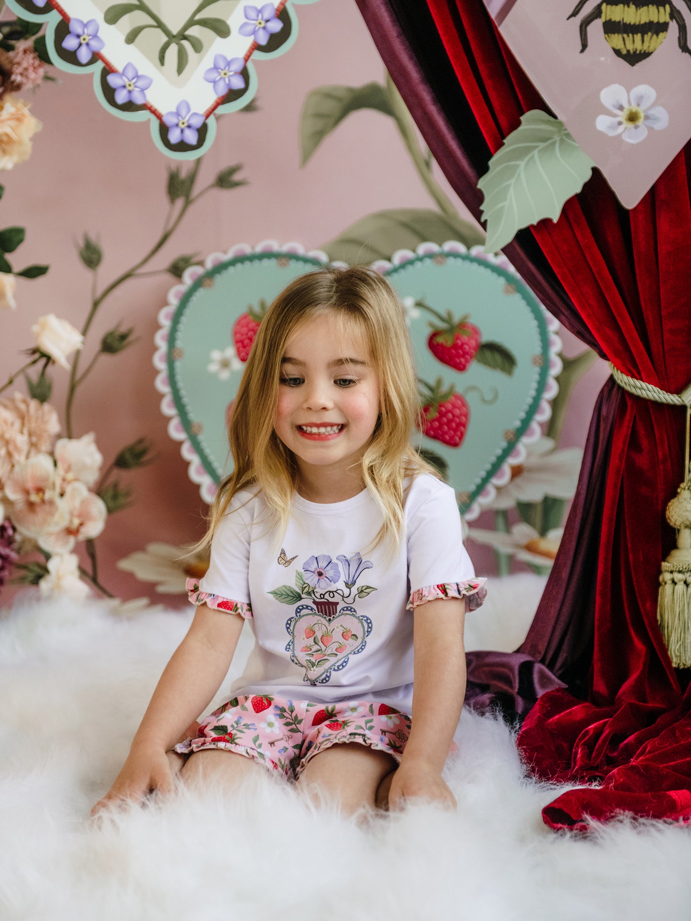 'Hearts Floral' Admire Sleep Set - Pink