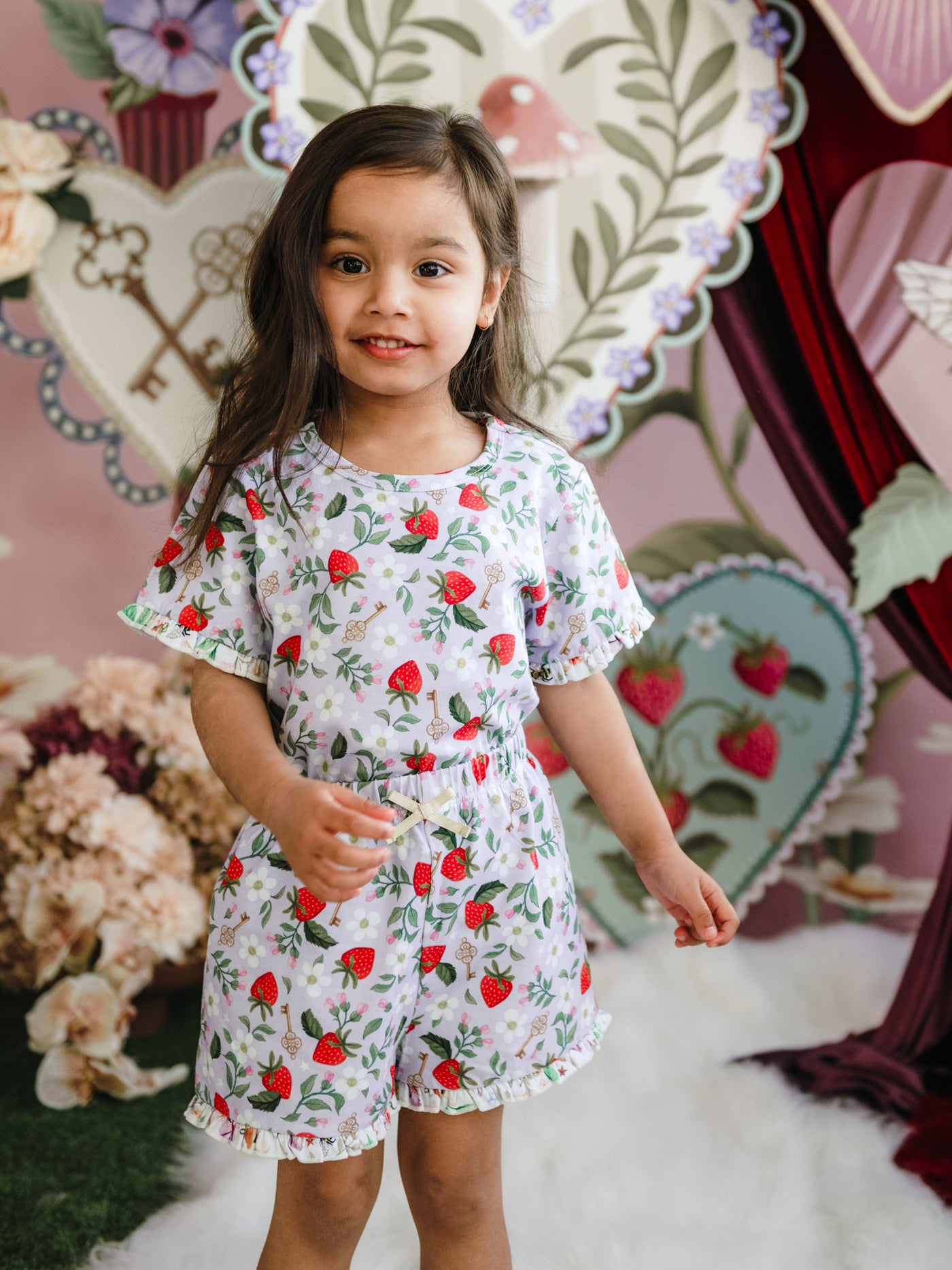 'Hearts Floral' Admire Sleep Set - Violet
