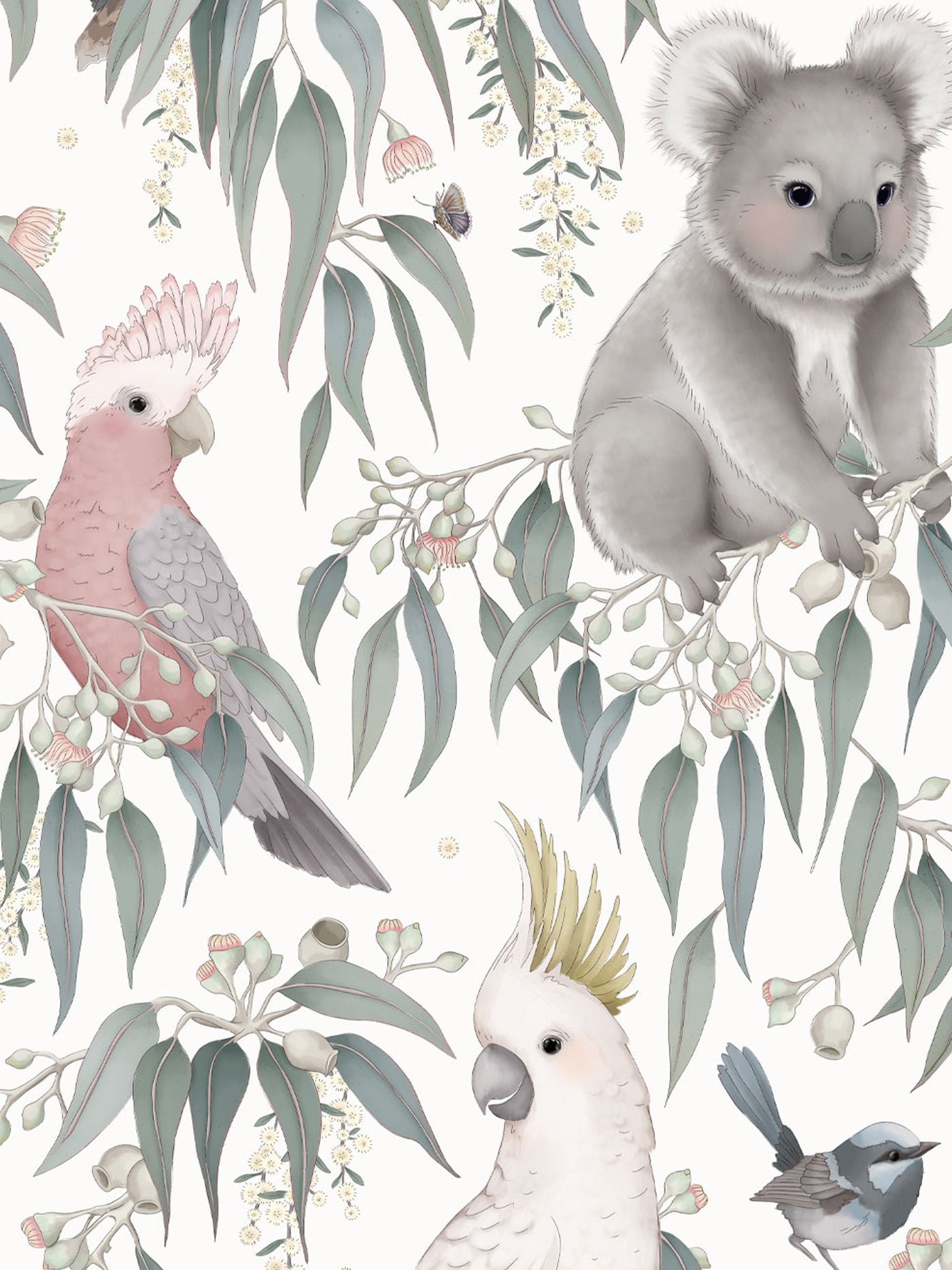 'Bush Babies' Wallpaper-Gardenia