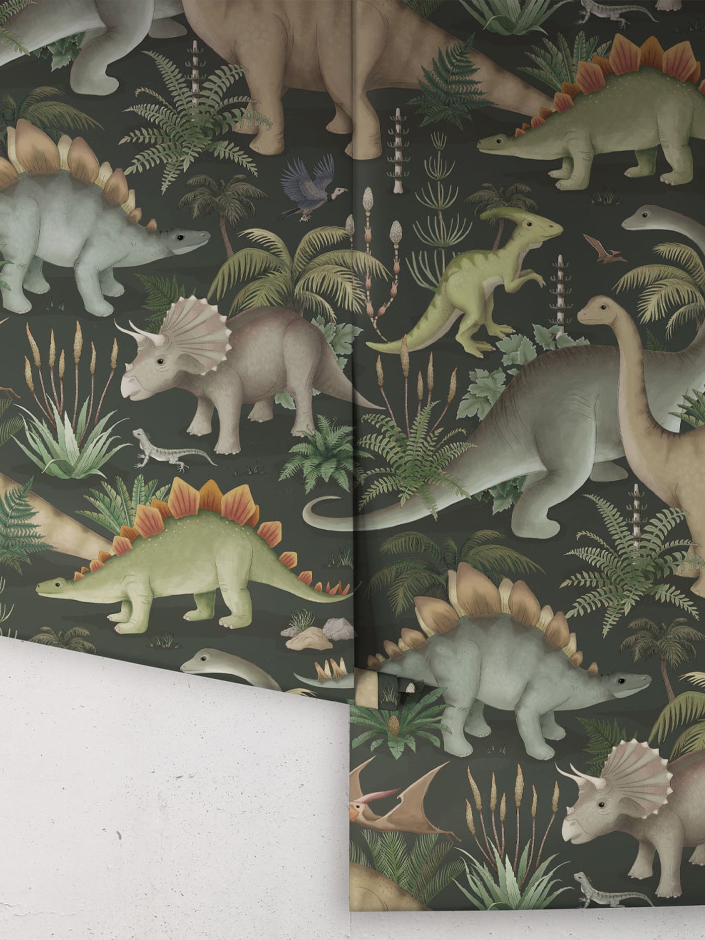 'Prehistorica' Wallpaper-Deep Jungle