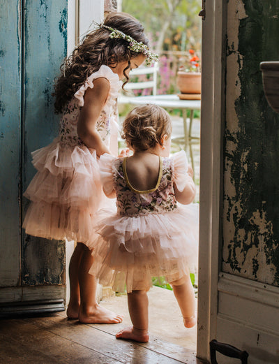 Tiered Tulle Jersey Dress Baby - Garden Party