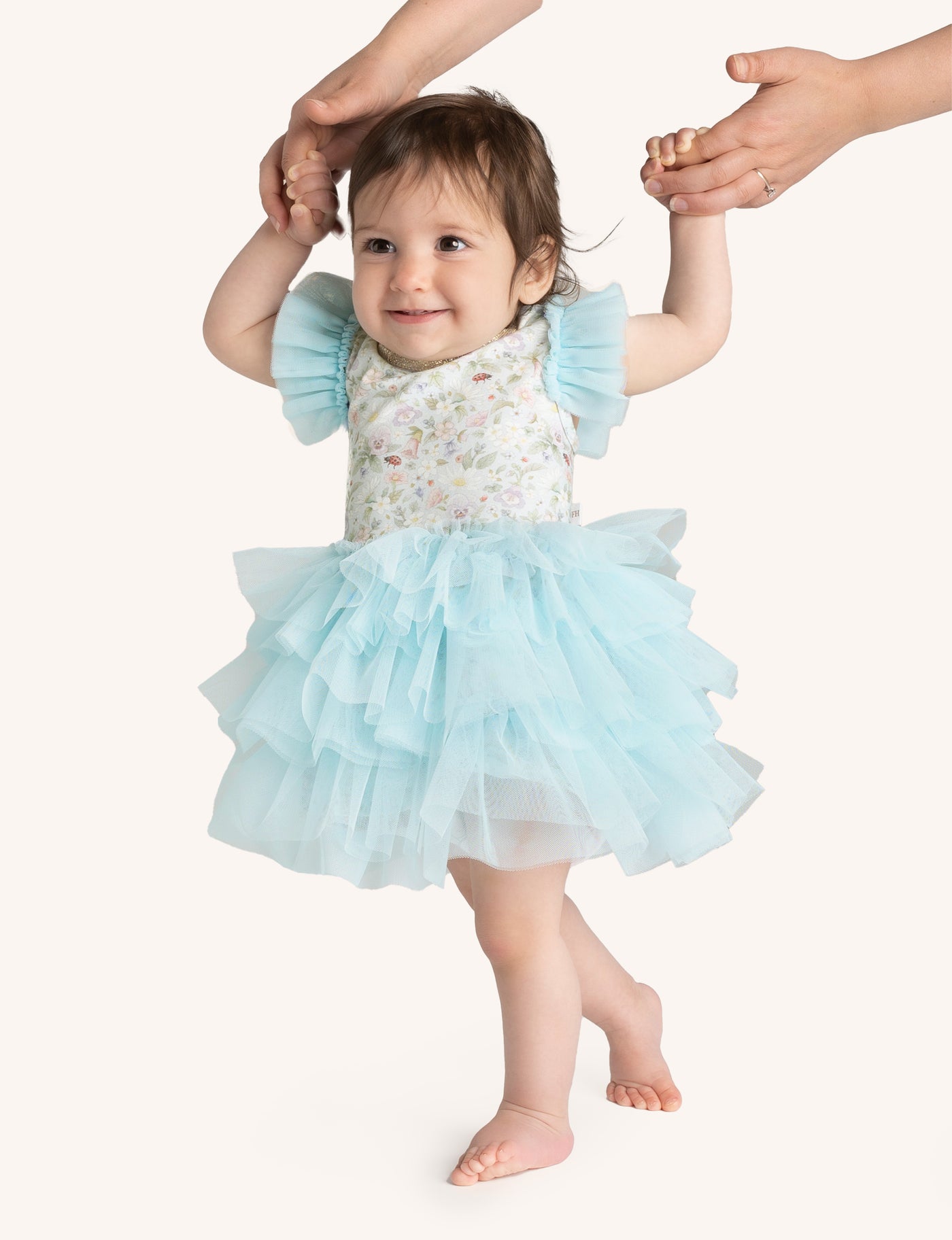 Tiered Tulle Jersey Dress Baby - Sweet Garden